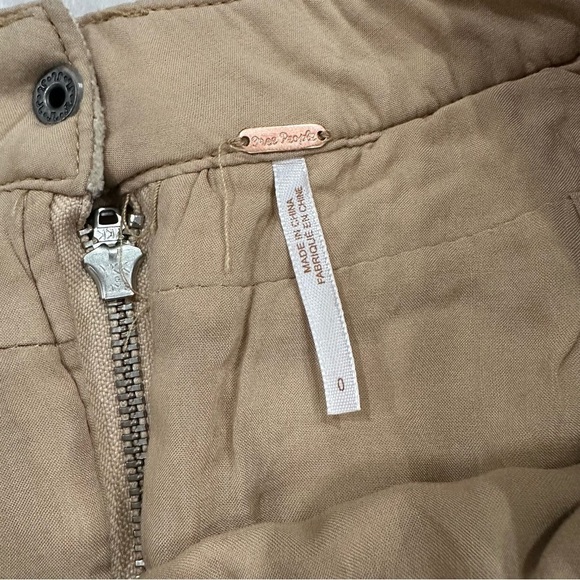 FREE PEOPLE Dust To Dust Velvet Mini Skirt Tan Lined Crushed Velvet Women's 0 - Picture 8 of 9